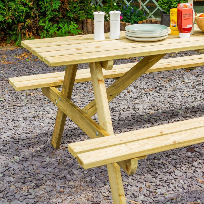 Rowlinson 6' Traditional Picnic Table | Sheds.co.uk