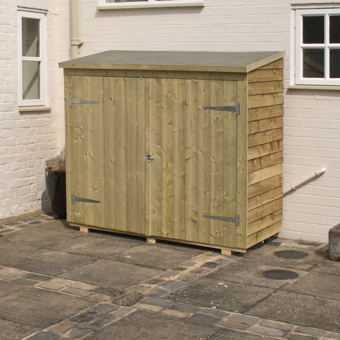 Rowlinson 6' x 3' Double Door Overlap Bike Shed | Sheds.co.uk