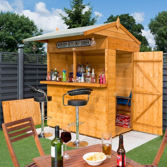 Rowlinson 6' x 6' Shiplap Garden Bar Shed | Sheds.co.uk