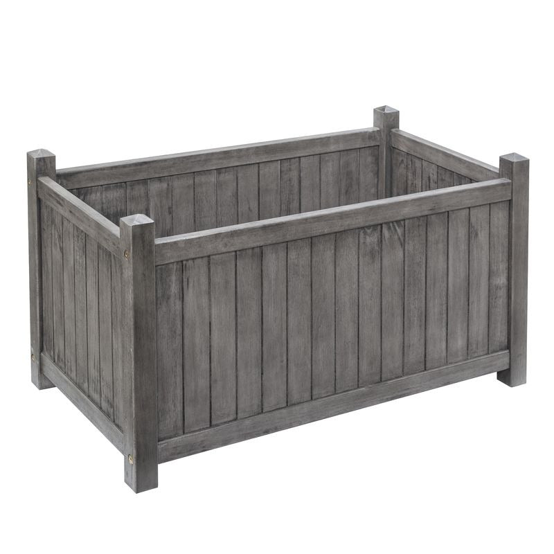 Rowlinson Alderley Grey Rectangular Planter | Sheds.co.uk