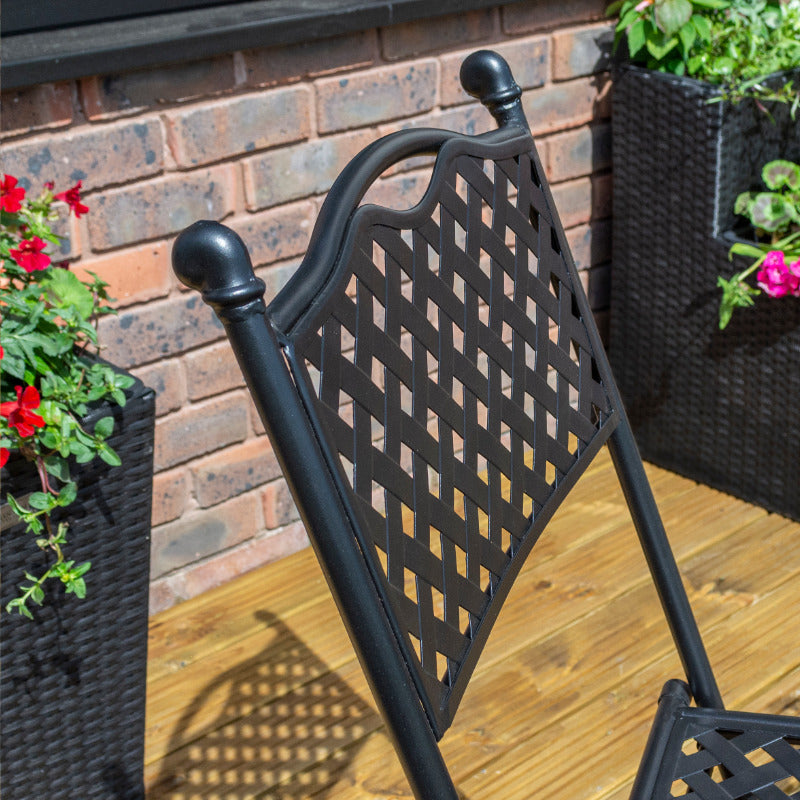 Rowlinson Havana Bistro Set - Black | Sheds.co.uk