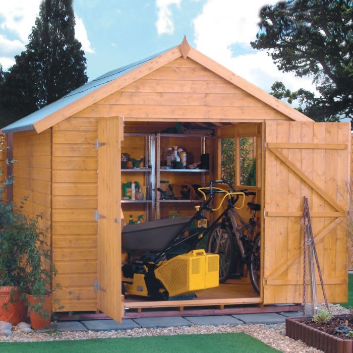 Rowlinson Premier 10' x 8' Double Door Shiplap Apex Shed | Sheds.co.uk