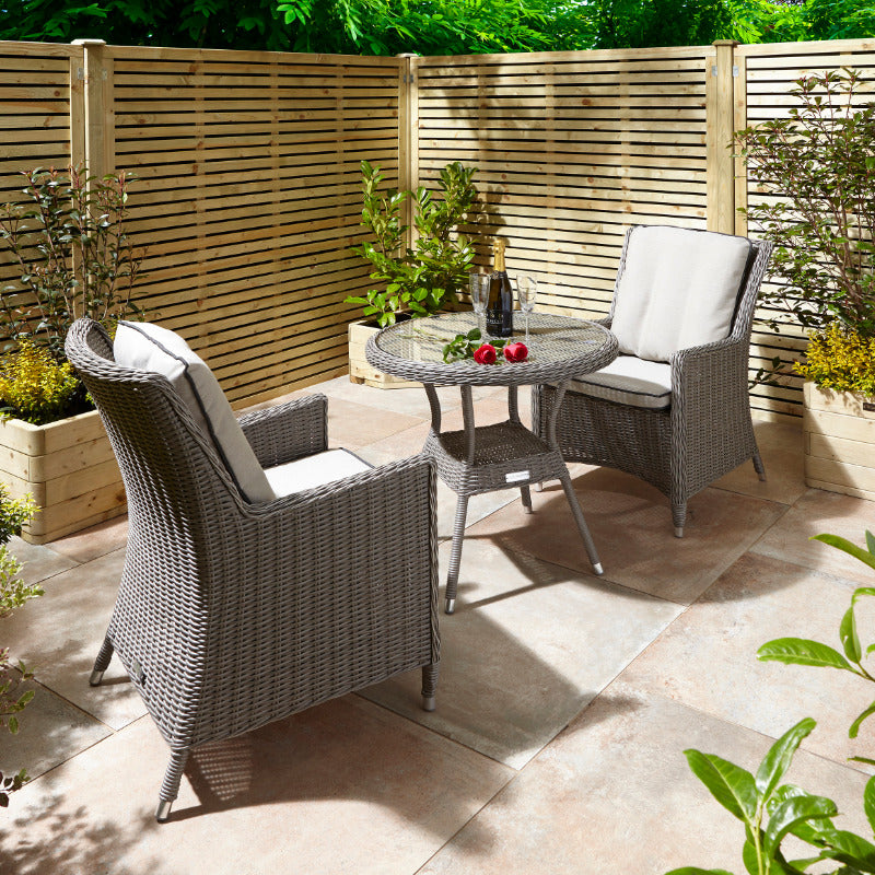 Rowlinson Prestbury Bistro Set Natural Stone | Sheds.co.uk
