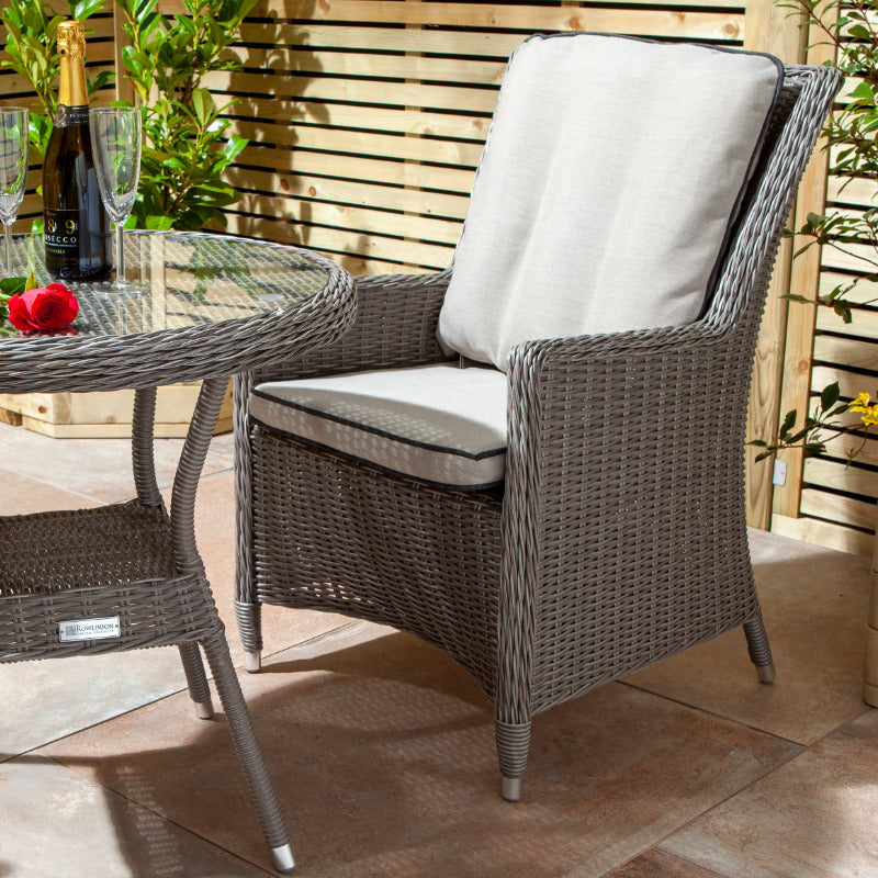 Rowlinson Prestbury Bistro Set Natural Stone | Sheds.co.uk