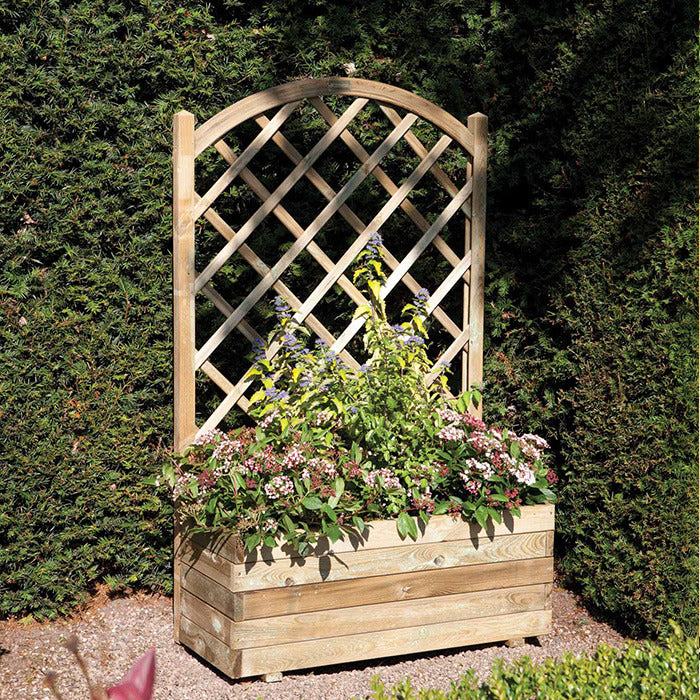 Rowlinson Rectangular Planter and Lattice | Sheds.co.uk
