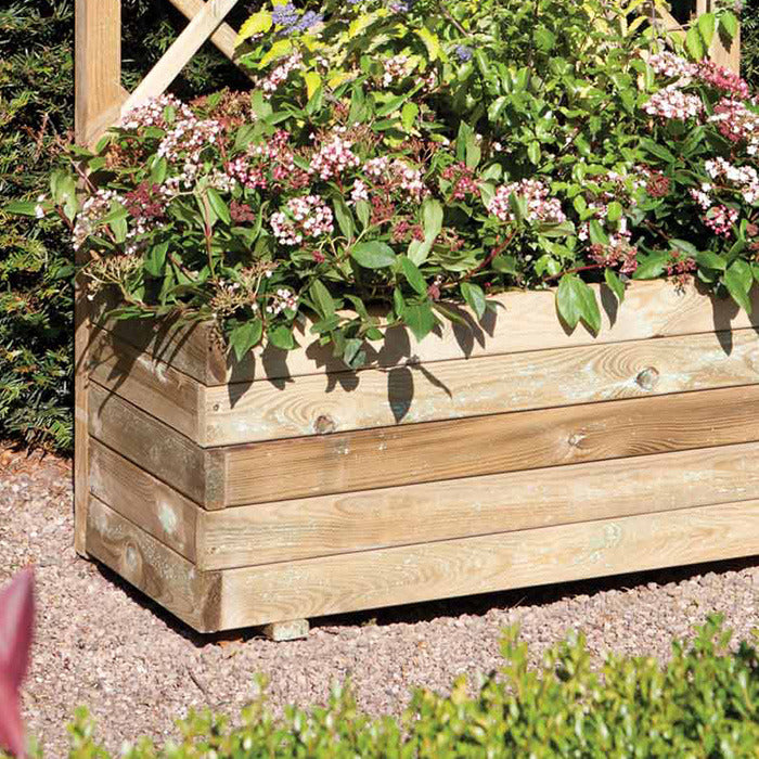 Rowlinson Rectangular Planter and Lattice | Sheds.co.uk