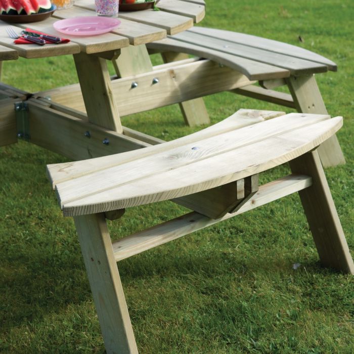 Rowlinson Round Picnic Table | Sheds.co.uk