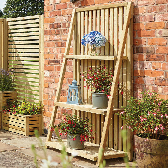 Rowlinson Slatted Plant Stand | Sheds.co.uk