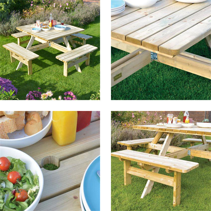 Rowlinson Square Picnic Table | Sheds.co.uk