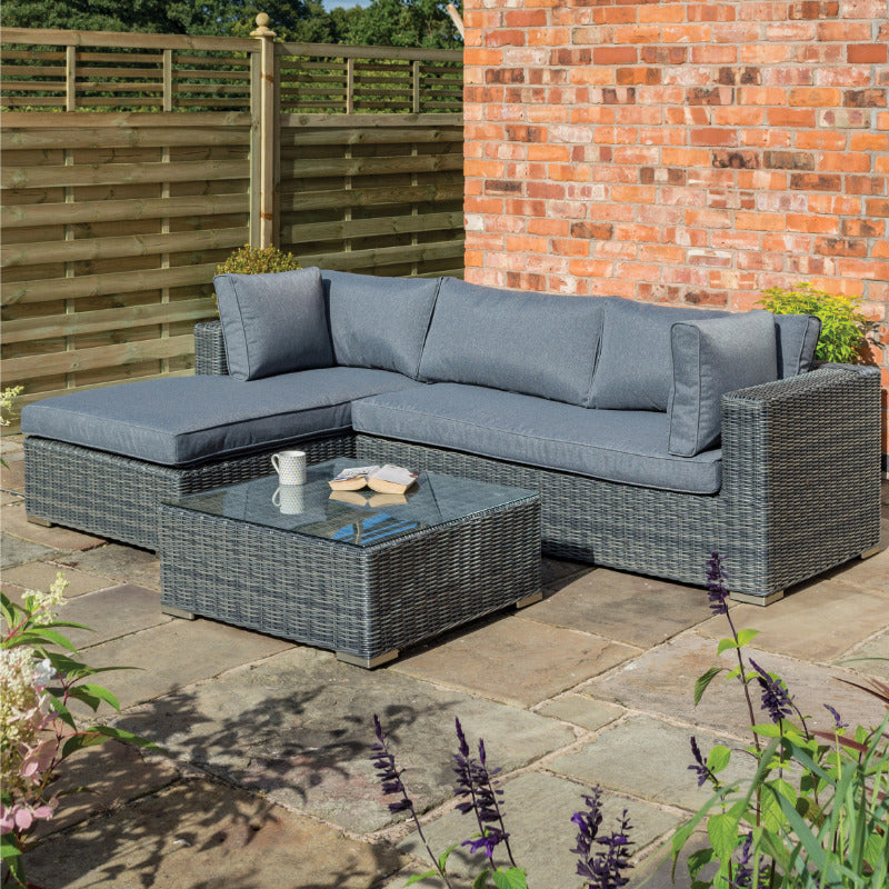 Rowlinson Vienna Lounger Set - Grey Weave | Sheds.co.uk