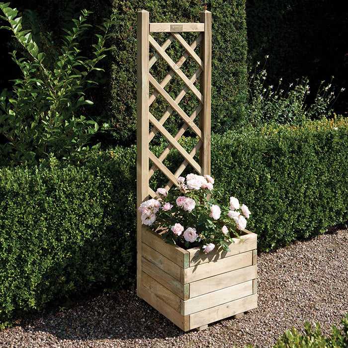 Rowlinson Square Planter and Lattice | Sheds.co.uk