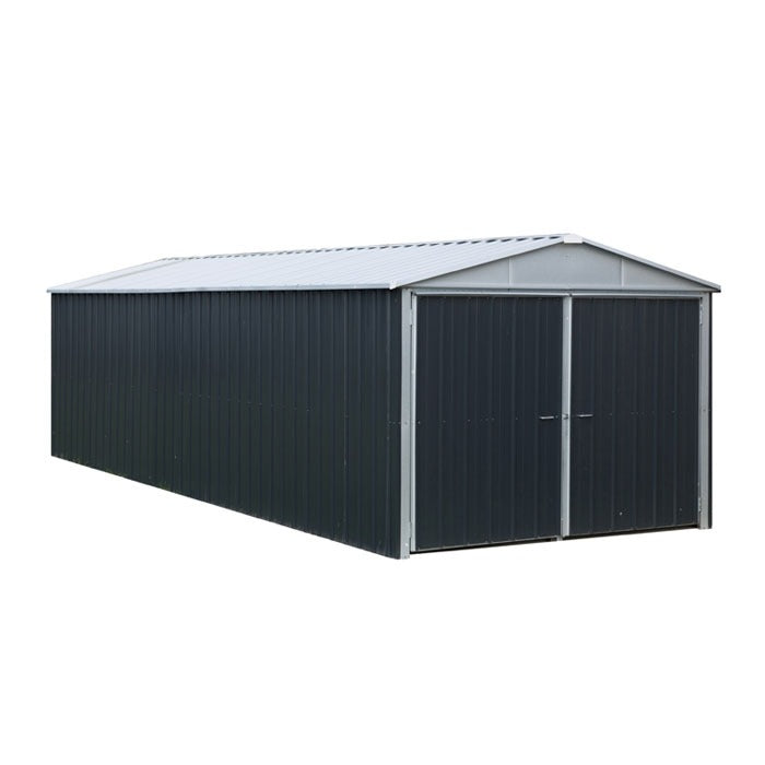 YardMaster 10' x 17' Apex Metal Garage | Sheds.co.uk