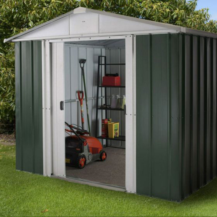 YardMaster 8' x 9' Apex Metal Garden Shed | Sheds.co.uk
