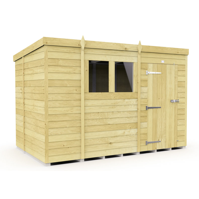 Holt 10’ x 6’ Pressure Treated Shiplap Modular Pent Shed