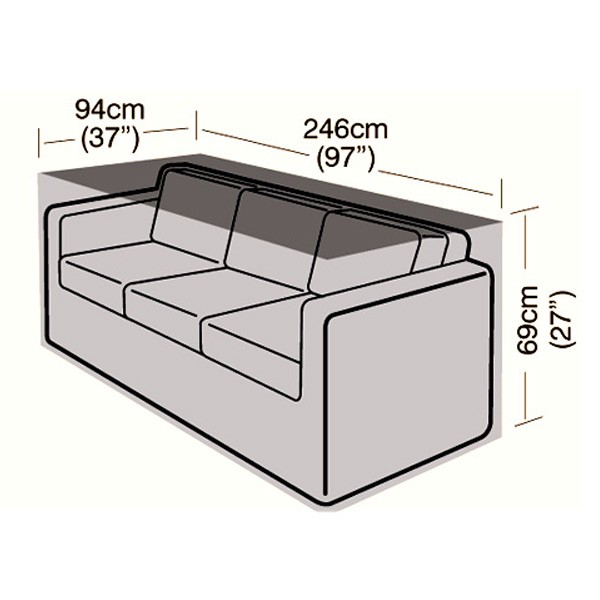 Oren Deluxe - 3 Seater Rattan Sofa Cover - Large - 246cm