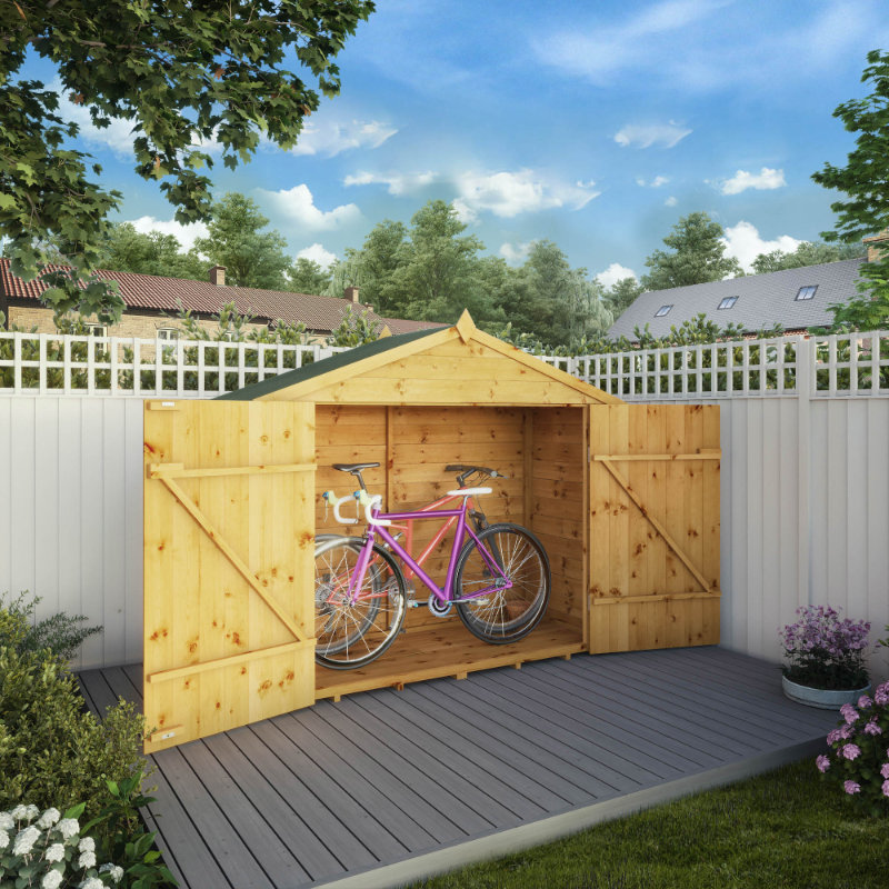 Adley 7’ x 3’ Tongue and Groove Apex Bike Shed