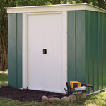 6’ by 4’ Rowlinson double door pent metal shed