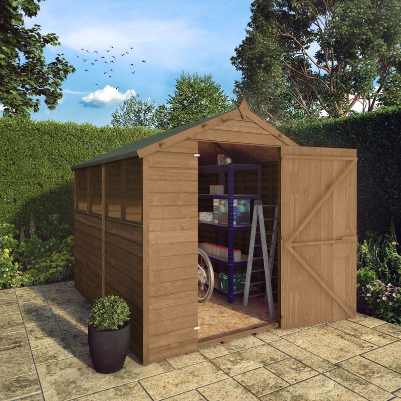 Adley 6' x 8' Pressure Treated Overlap Apex Shed | Sheds.co.uk