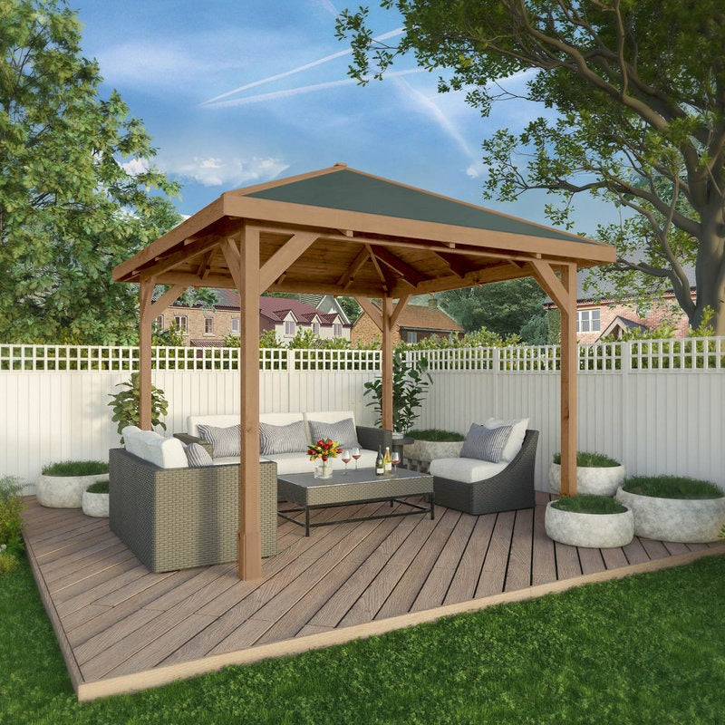 Adley 3m x 3m Traditional Wooden Gazebo | Sheds.co.uk