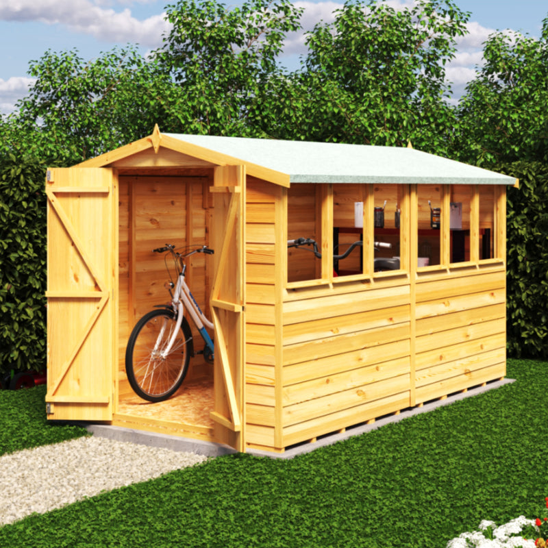Loxley 6' x 10' Double Door Overlap Apex Shed | Sheds.co.uk