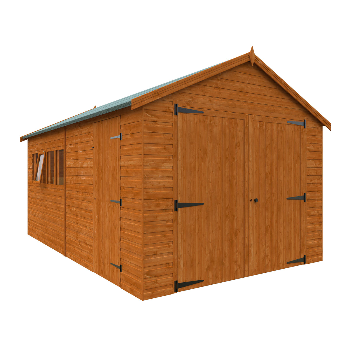 Redlands 10' x 16' Shiplap Apex Wooden Garage | Sheds.co.uk
