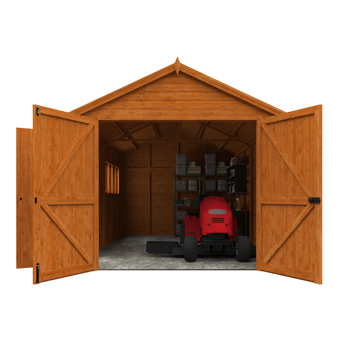 Redlands 10' x 16' Shiplap Apex Wooden Garage | Sheds.co.uk