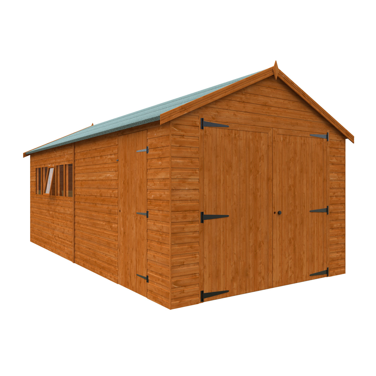 Redlands 10' x 20' Shiplap Apex Wooden Garage | Sheds.co.uk