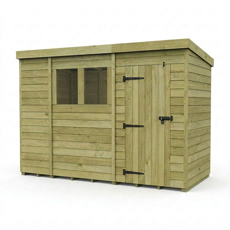 Holt 10' x 4' Pressure Treated Shiplap Modular Pent Shed | Sheds.co.uk