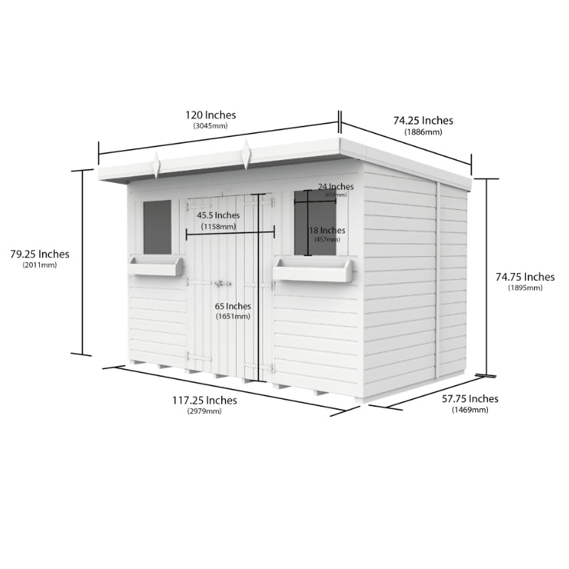 Holt 10' x 5' Handsworth Pressure Treated Summer Shed | Sheds.co.uk