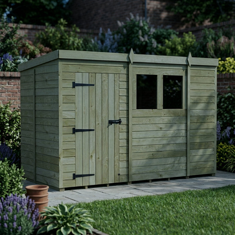 Holt 10' x 5' Pressure Treated Shiplap Modular Pent Shed | Sheds.co.uk