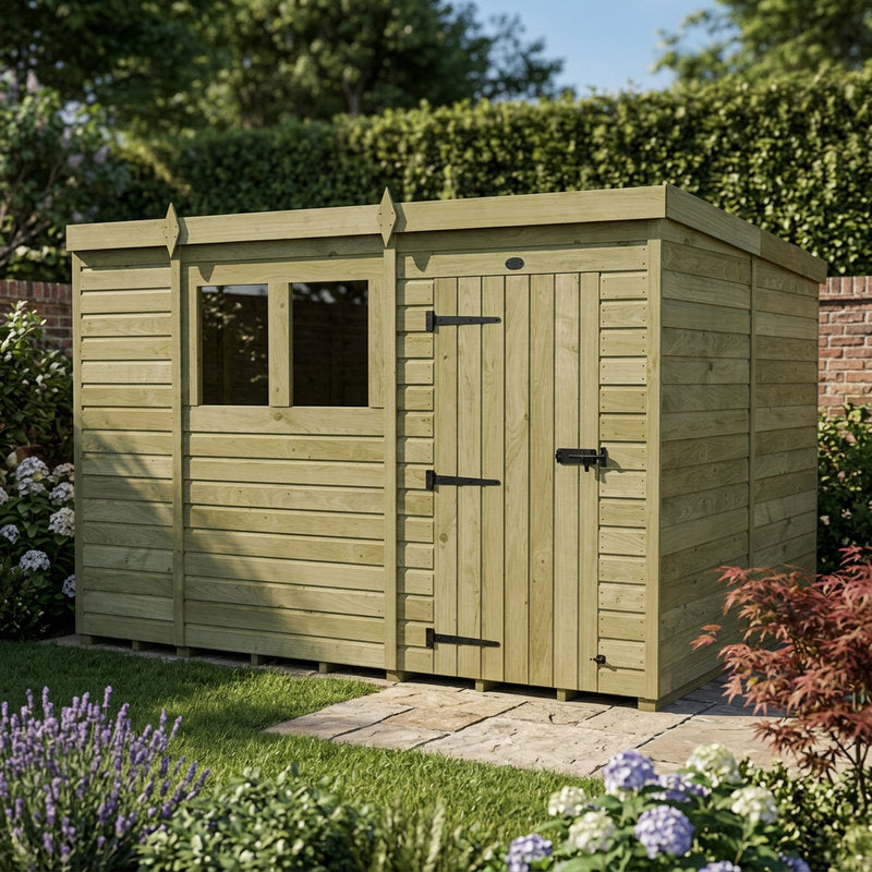Holt 10' x 8' Pressure Treated Shiplap Modular Pent Shed | Sheds.co.uk