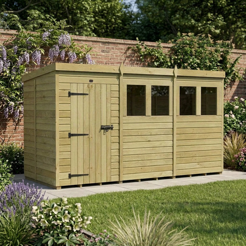 Holt 12' x 5' Pressure Treated Shiplap Modular Pent Shed | Sheds.co.uk