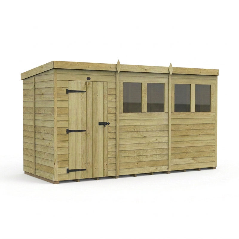 Holt 12' x 5' Pressure Treated Shiplap Modular Pent Shed | Sheds.co.uk