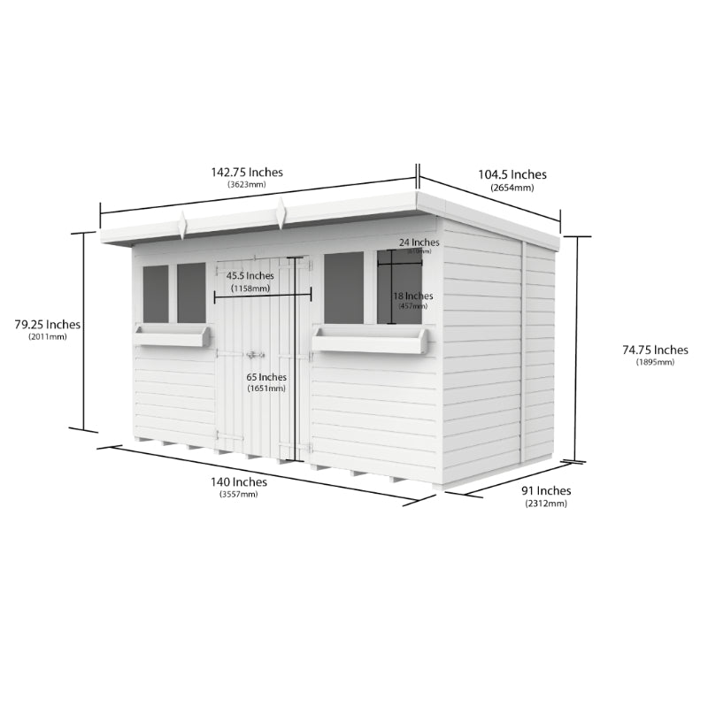 Holt 12' x 8' Handsworth Pressure Treated Summer Shed | Sheds.co.uk