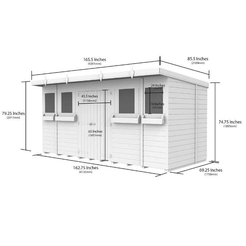 Holt 14' x 6' Handsworth Pressure Treated Summer Shed | Sheds.co.uk