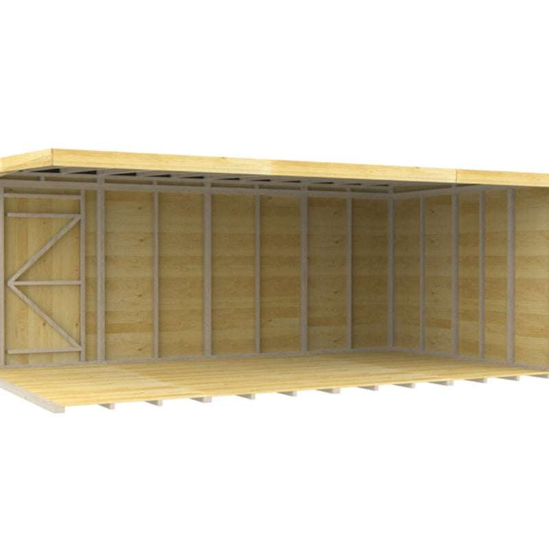 Holt 16' x 9' Pressure Treated Shiplap Modular Pent Shed | Sheds.co.uk