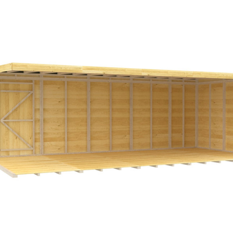 Holt 19' x 9' Pressure Treated Shiplap Modular Pent Shed | Sheds.co.uk