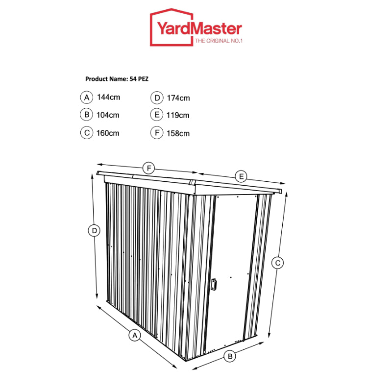 YardMaster 4' x 5' Pent Metal Shed | Sheds.co.uk