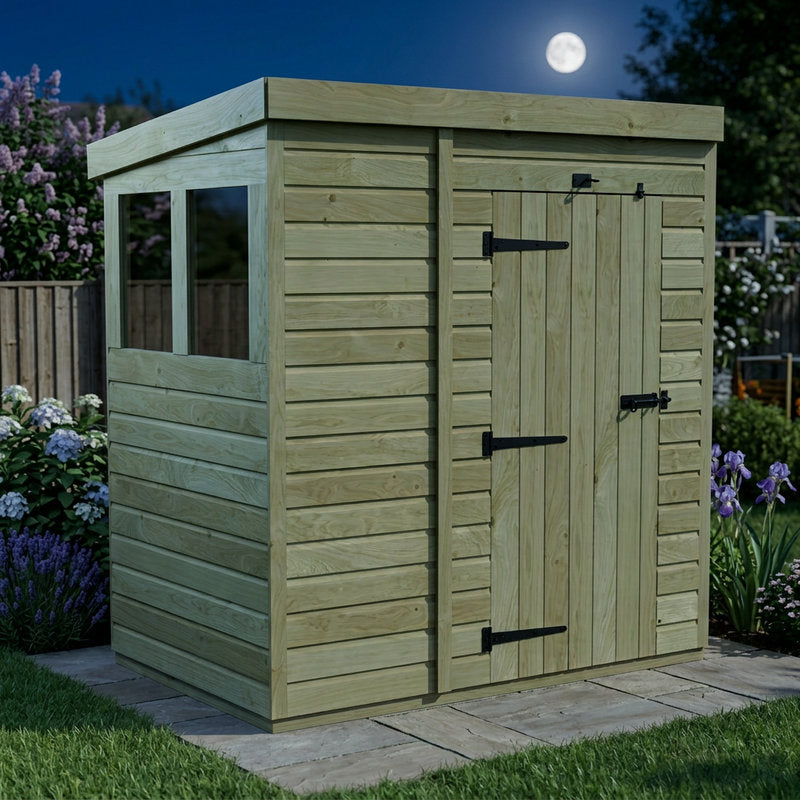 Holt 5' x 4' Pressure Treated Shiplap Modular Pent Shed | Sheds.co.uk