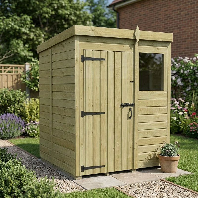 Holt 5' x 5' Pressure Treated Shiplap Modular Pent Shed | Sheds.co.uk