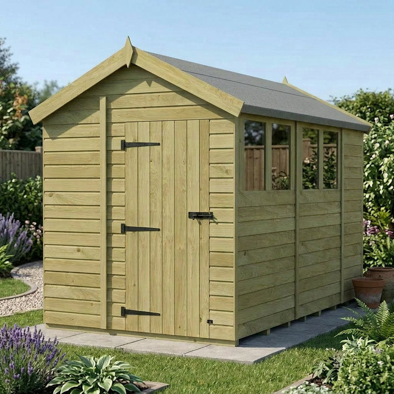 Holt 6' x 10' Pressure Treated Shiplap Modular Apex Shed | Sheds.co.uk
