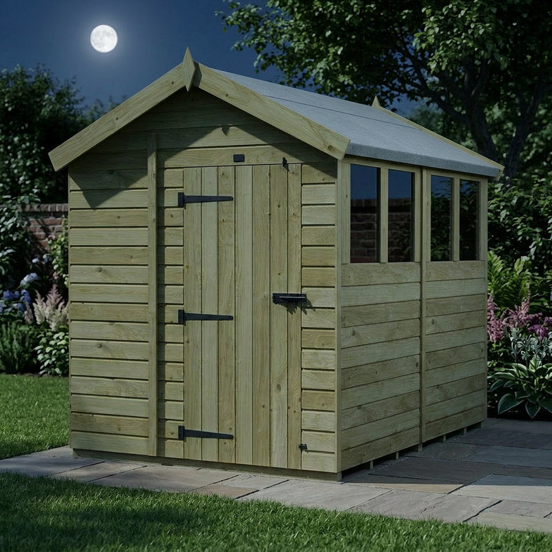 Holt 6' x 8' Pressure Treated Shiplap Modular Apex Shed | Sheds.co.uk