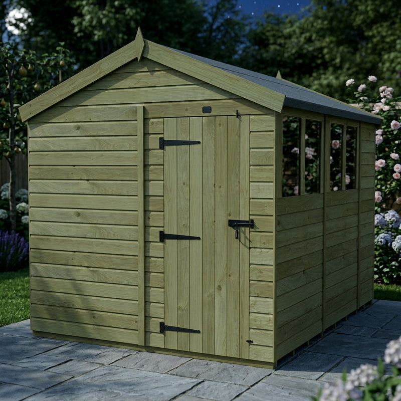 Holt 8' x 10' Pressure Treated Shiplap Modular Apex Shed | Sheds.co.uk