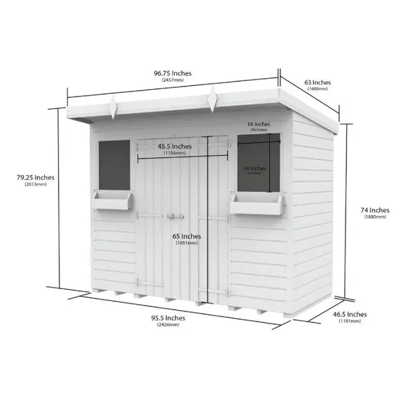 Holt 8' x 4' Handsworth Pressure Treated Summer Shed | Sheds.co.uk