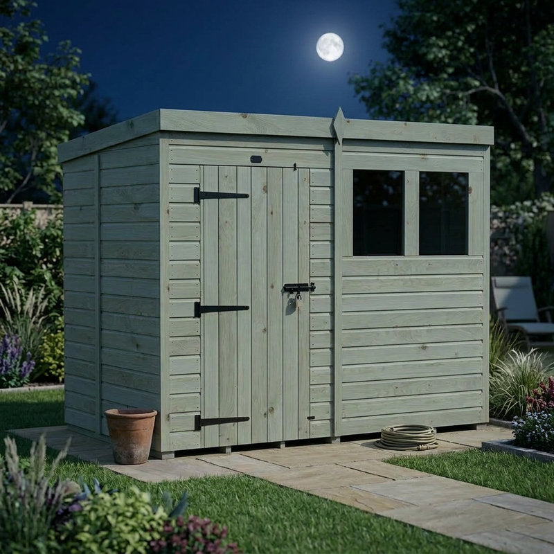 Holt 8' x 5' Pressure Treated Shiplap Modular Pent Shed | Sheds.co.uk