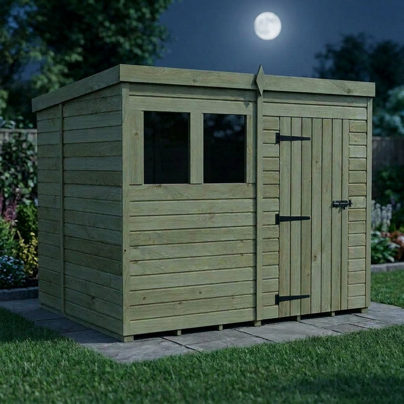 Holt 8' x 6' Pressure Treated Shiplap Modular Pent Shed | Sheds.co.uk