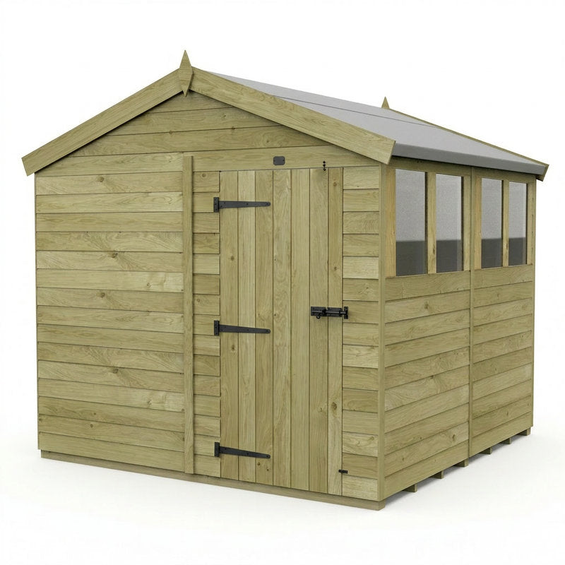 Holt 8' x 8' Pressure Treated Shiplap Modular Apex Shed | Sheds.co.uk