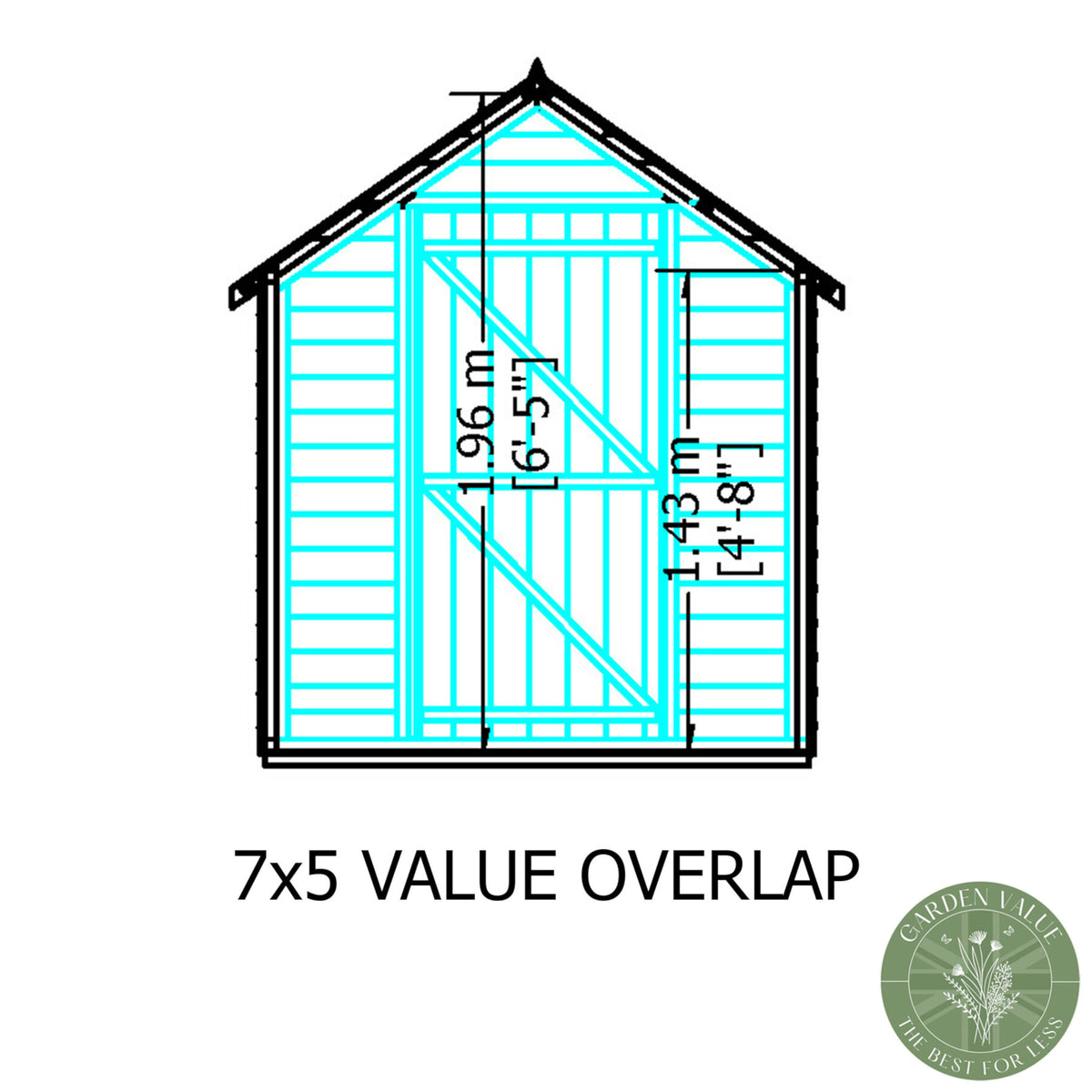 Loxley 5' x 7' Overlap Apex Shed | Sheds.co.uk