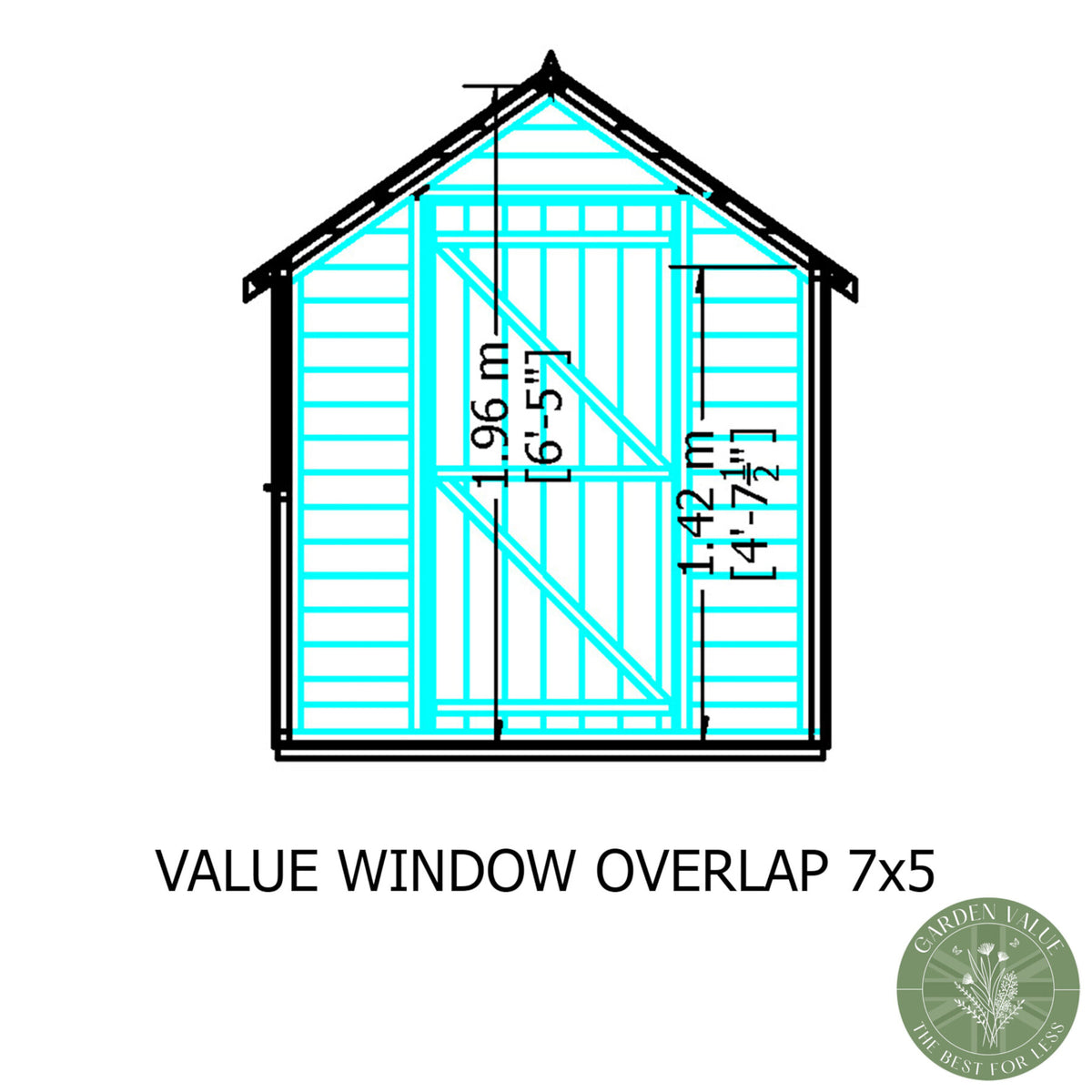 Loxley 5' x 7' Windowless Overlap Apex Shed | Sheds.co.uk