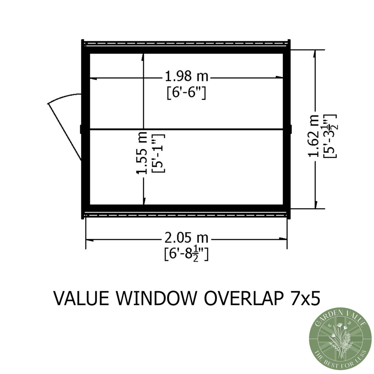 Loxley 5' x 7' Windowless Overlap Apex Shed | Sheds.co.uk